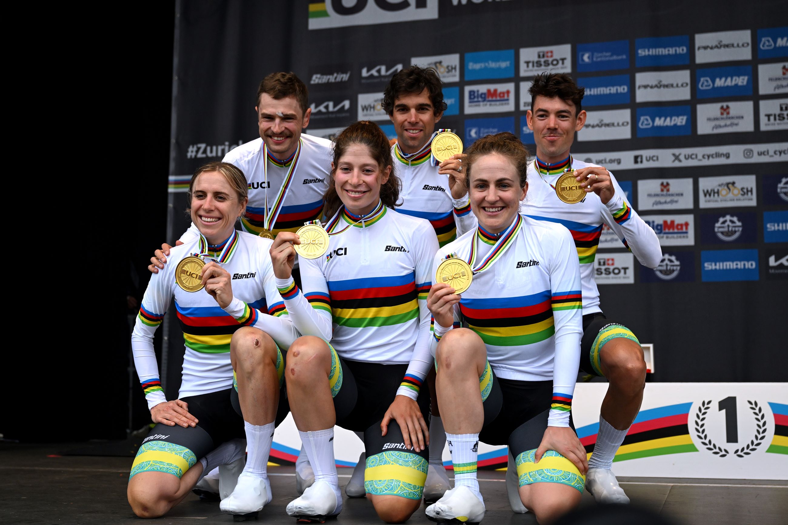 Australia wins gold in nail-biting World Championship team time trial  | AusCycling